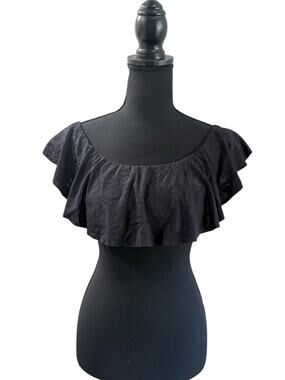 NWT! Trina Turk Joplin Jacquard Off the Shoulder Ruffle Bandeau Top - Size 8